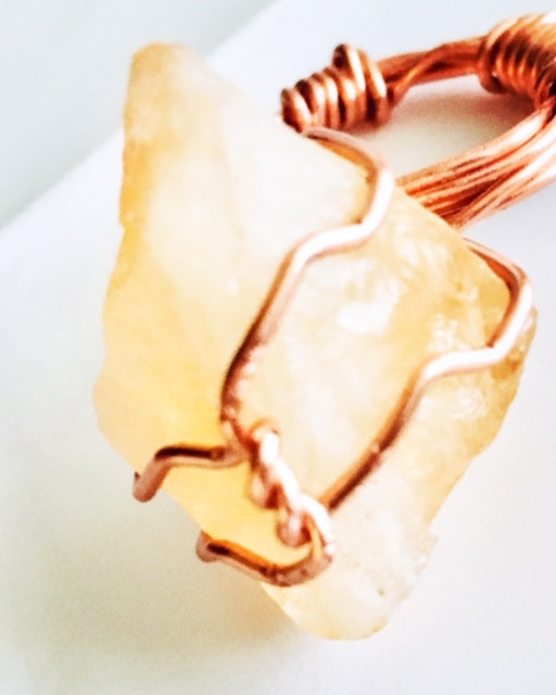 Citrine Hand Wrapped Ring